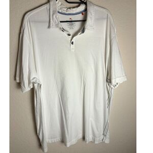 Tommy Bahama Shirt Mens XXL Short Sleeve White Ivory Island Salt Water